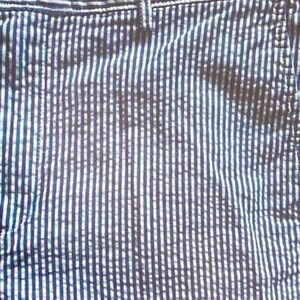 Jos. A. Bank Blue and White Striped Flat Front Shorts